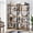 2PCS H-Shaped Bookshelves, variant on Walsunny 5-Tier Corner Bookshelf Industrial Corner Bookcase Corner with Metal Frame Large Open Display Bookshelves U-Shaped Brown
