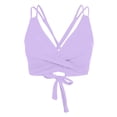 thumbnail image 4 of Daznico Women's Twist-Front Bikini Top, Crisscross Back V-Neck Swim Bra,L, 4 of 5