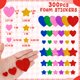 thumbnail image 2 of Stickers de espuma ZATAYE 300 piezas, corazones y estrellas brillantes multicolor, 2 of 8