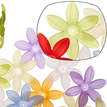 - Jasmine Mix Color Frosted Acrylic Beads 34mm Sold per pkg of 100Gram/85pcs