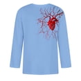 thumbnail image 4 of Camisas de Manga Larga para Hombres Imprimir Casual Cuello Redondo Blusa de Manga Corta, Camisas de Lino para Hombres, 4 of 4