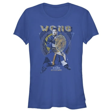 Junior's Marvel Doctor Strange in the Multiverse of Madness Distressed Wong  Graphic Tee Royal Blue Small