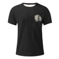 thumbnail image 3 of Camisetas de Manga Larga de los Hombres de Algodón Impresión Cuello Redondo Blusas de Moda Casual, Poliéster Spandex, 3 of 7