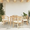 thumbnail image 1 of vidaXL 5 Piece Garden Dining Set Solid Wood Teak, 1 of 5