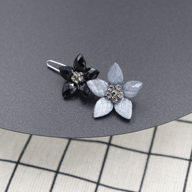 Elegante horquilla retro de tamaño pequeño con forma de hoja y flor para adultos, versátil, con flequillo, clip lateral, clip superior, hebilla de rana, tocado para mujer