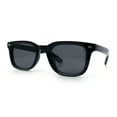 thumbnail image 4 of Gentlemans Hipster Bevel Horn Rim Plastic Fashion Hustler Sunglasses All Black, 4 of 8