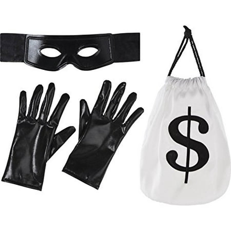 Thief Costume Accessory Kit, 4 pieces, One Size