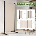 thumbnail image 5 of Dkelincs 3 Panel Room Divider Folding Privacy Screen Portable Freestanding Partition Room for Home & Office, Beige, 5 of 7