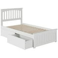thumbnail image 4 of Leo & Lacey Lit Plateforme de Rangement Urbain Simple TG en Bois Massif Style Ferme, Blanc, 4 of 5