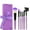 Purple, variant on Pro 7pcs Travel Cosmetic Makeup Brush Set - Foundation, Eyeshadow, Eyeliner, Lip Brushes with Stylish Pouch Bag Case TIKA