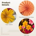 thumbnail image 3 of 9 Pcs Paper Flower Decorations – 3 Sizes (7.9", 9.8", 13.8") Paper Fans, Hanging Flower Wall Decor for Birthday, Wedding & Home Party, Multicolor 3D Design, 3 of 5