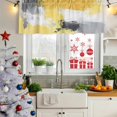 thumbnail image 5 of Yellow Gray Curtain Valances for Windows, Kitchen Valance Window Treatments Panel 2 Pack, Modern Oil Painted Abstract Geometric Rod Pocket Short Curtains for Bathroom Bedroom 42 x 12 Inch, 5 of 8