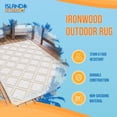 thumbnail image 3 of Blue Wave Ironwood Outdoor Rug - 5-ft 2-in x 7-ft 6-in, 3 of 4