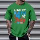 thumbnail image 1 of Tops para hombre, blusas y camisas de cuello redondo y manga corta para hombre, tops casuales de cuello redondo y manga corta con estampados especiales para hombre., 1 of 5