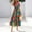 004 Multicolor, variant on Women Summer Floral Midi Dresses Casual Boho Puff Short Sleeve V Neck Button Belt Flowy Maxi Beach Vacation Dress