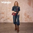 thumbnail image 3 of Wrangler Y2K Purse Small Shoulder Bag for Women Stylish Western Design with Detachable Charms Multiple Pockets, Burgundy, 3 of 6