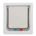 thumbnail image 3 of Plastic White Beautiful Detachable Controlled Access Direction Pet Door for Cats DogsWhite L, 3 of 8