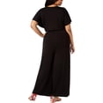 thumbnail image 3 of Soprano Women's Tie Side Jumpsuit Black Size 2XL, 3 of 3