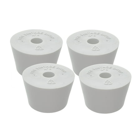 

#8 Rubber Stopper with Hole - 4-Pack