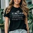 thumbnail image 5 of Funny Mom Definition T-Shirt, White, Natural and Black Tee for Strong and Real Mothers, 5 of 11