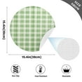thumbnail image 2 of Ryvnso Checkered Pattern Green Grid Round Plate Mats Dining Table Placemat Set of 4 for Holiday Decoration, 2 of 7