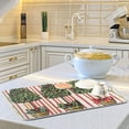 thumbnail image 6 of Yayeee Dish Drying Mat for Kitchen Counter 16"x18" Microfiber Absorbent Pad, Stripes Trees, 6 of 7