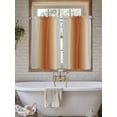 thumbnail image 4 of Burnt Orange Grey Ombre Bathroom Window Curtain, Farmhouse Gradient Minimalist Light Filtering Coffee Kitchen Curtains, Bedroom Living Room Curtains 2 Panel 84"x54", 4 of 6