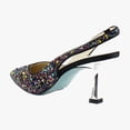 thumbnail image 3 of Betsey Johnson Clark Women's Heels Black Multi Size 6 M, 3 of 8