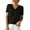 Black, variant on Short Sleeve Sweater for Women, Yigetop Women's Round Neck Short Sleeved Loose T Shirt with A Knit Bottom Short Top Sweater Shirts for Women Beige, L
