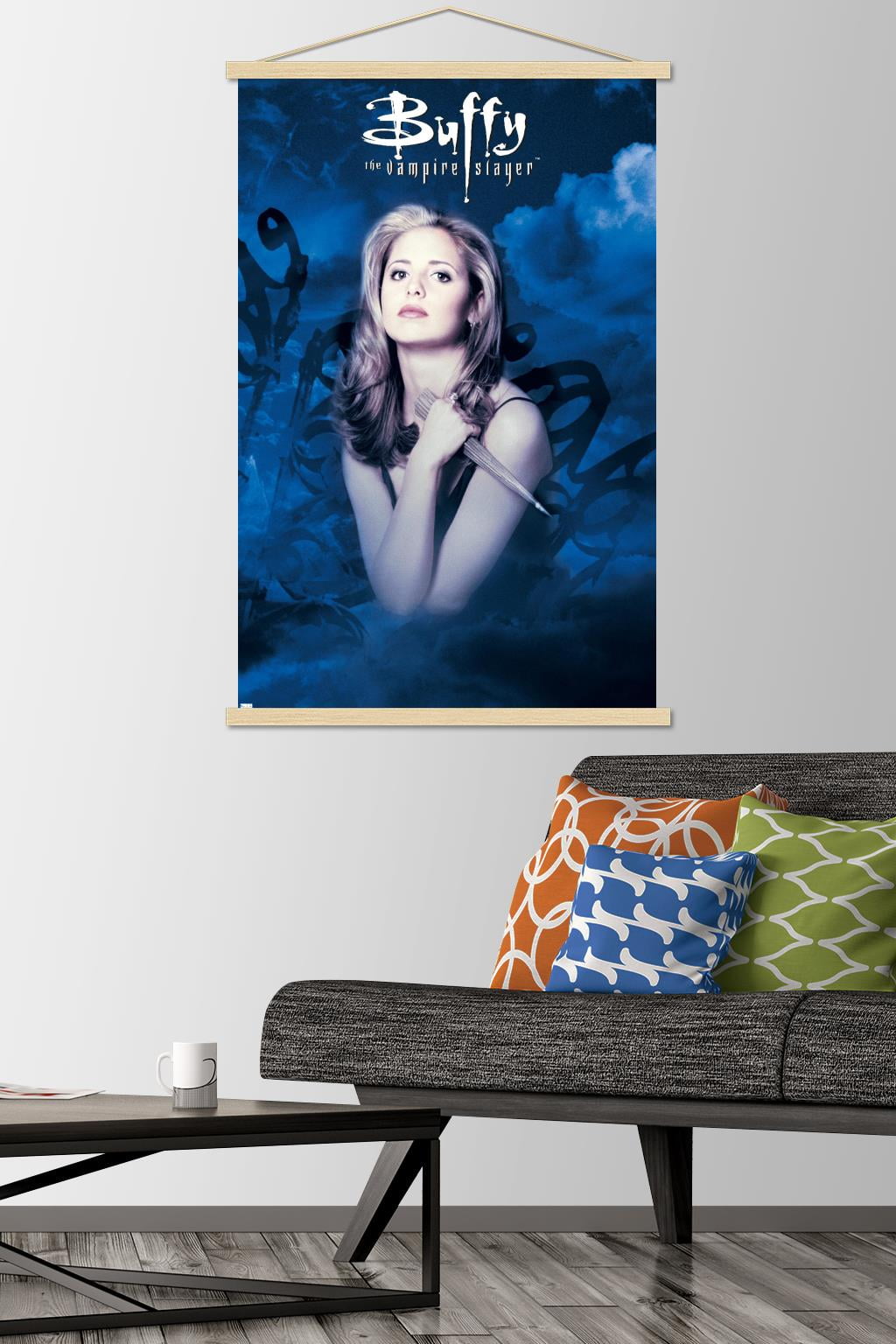 Buffy the Vampire Slayer - Season 1 One Sheet Wall Poster with Wooden Magnetic Frame, 22.375" x 34"