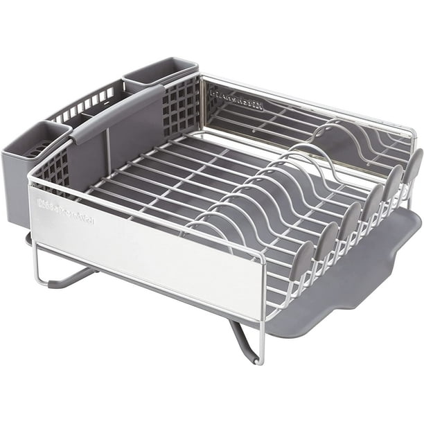 KitchenAid KNS896BXGRA Full Size Dish Rack, Light Grey 
