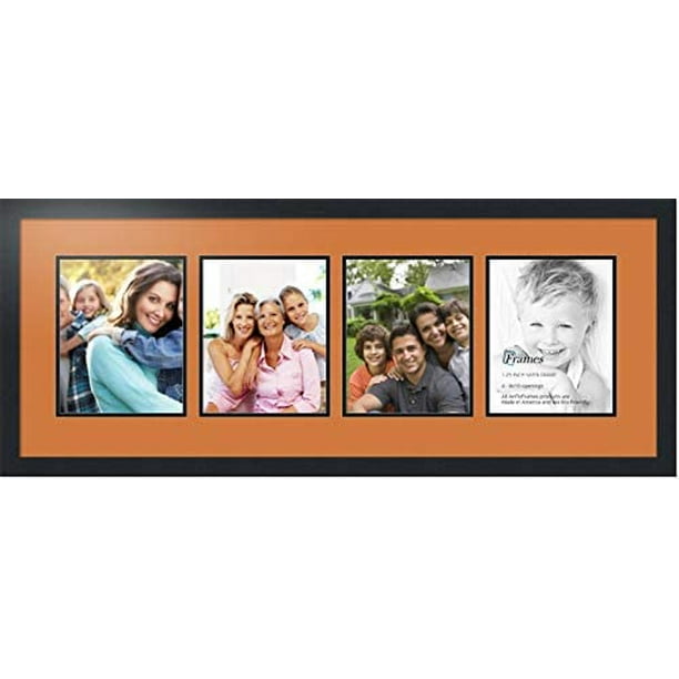 collage photo frame double mat with 4 8x10 openings with black frame