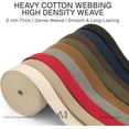 thumbnail image 5 of Heavy Cotton Webbing - Straps for Arts and Crafts, Luxury Bag Strap High Density Webbing (1 Inch x 5 Yards, Chocolate), 5 of 8