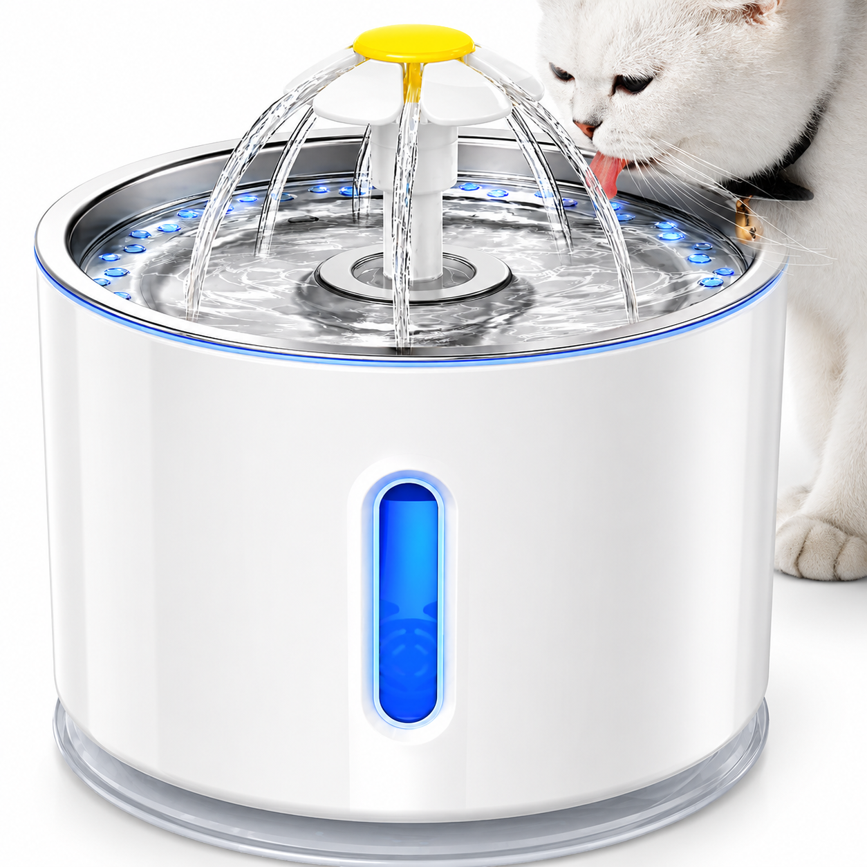 Qunler Cat Water Fountain, 80oz Stainless Steel photo 1