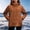 Brown, variant on Women's Hooded Softshell Jacket, Mid-Length Zip Up Outdoor Sport Coat with Drawstring Hood and Zipper Pockets Navy XXXL