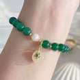 thumbnail image 4 of Toyella New Ancient Style Green Agate Bracelet Female Green agate, 4 of 5