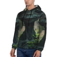 thumbnail image 3 of Goofa Cute Saucerman With Big Eyes for Men's Hooded Sweatshirt - Lightweight Pullover Hoodie with Kangaroo Pocket, Perfect for Everyday Wear-3X-Large, 3 of 7