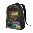 thumbnail image 2 of Disketp Charming Garden Patio Mochila Unisex de Apertura Lateral Completa, Mochila para Laptop para Escuela, Trabajo y Viajes, 2 of 8