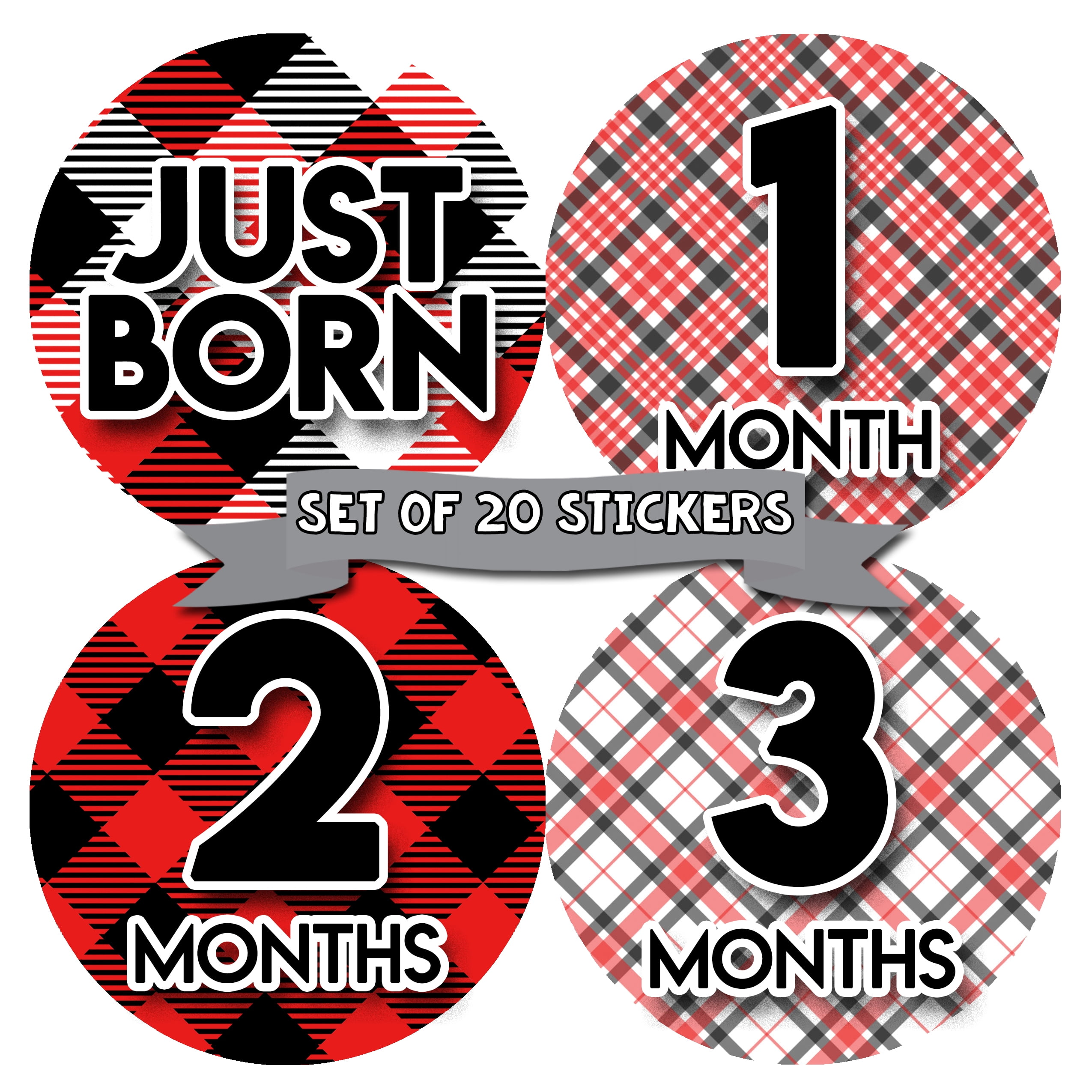 Months In Motion BONUS SET Baby Boy Monthly Milestone Stickers 12