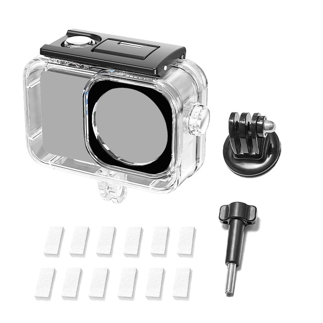 GUYUTING 60M Underwater Waterproof Case For DJI Osmo Action 6 With Anti Fog Inserts Screw Quick Pull Socket