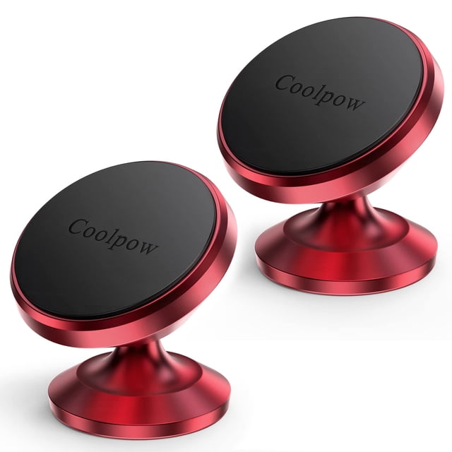 Coolpow Pack de 2 Soportes Magnéticos para Teléfono de Auto con Imán Fuerte