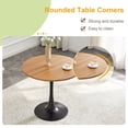 thumbnail image 5 of CQSXDA Round Dining Table 31.5 Inch Circle Tulip Table With Thickened Top & Metal Base Mid Century Modern Bistro Table, 5 of 11