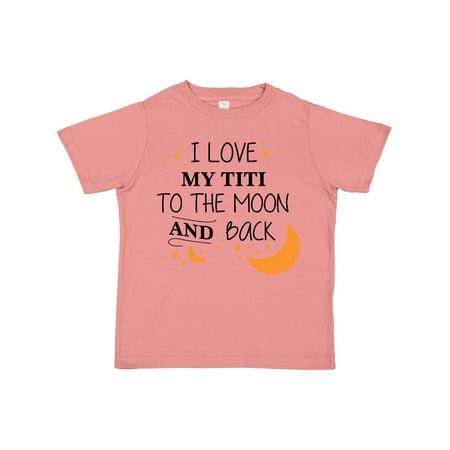 

Inktastic I Love My Titi to the Moon and Back Gift Toddler Boy or Toddler Girl T-Shirt