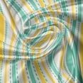thumbnail image 5 of Ambesonne Geometric Valance Pack of 2, Summer Stripes Dots, 42"X18", Seafoam Yellow White, 5 of 5