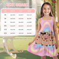 thumbnail image 5 of Uourmeti Girls Capybara Dress Floral Sleeveless Beach Sundress for Summer Kids Cartoon Clothes Midi Tiered Swing Dresses,3-14T, 5 of 7
