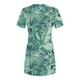 thumbnail image 4 of SMihono Robe Maxi Bohème d'Été pour Femmes Grande Taille Mode Féminine Col Rond Manches Courtes Imprimée Robe de Plage, 4 of 4