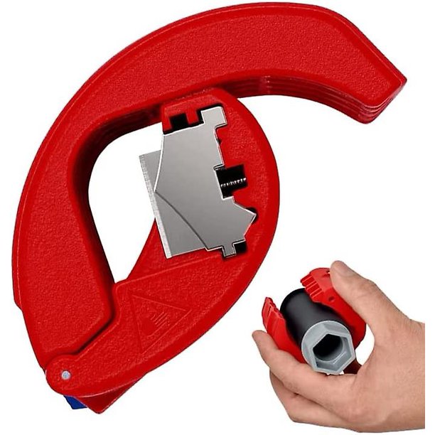 Cortador de tubos portátil para tubos de plástico de 20-50 mm y corte de manguitos de sellado/corte de cables