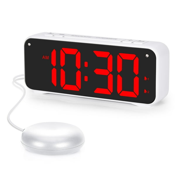 Vibrating Alarm Clock with Bed Shaker for Heavy Sleepers,Deaf,Hard of