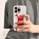 thumbnail image 3 of Ins Korean Cute Simple Graffiti Red Crab Case For iPhone 15 14 13 12 11 Pro Max Mini X XR 7 8 Plus SE 3 Shockproof Soft Cover, 3 of 4