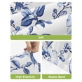 thumbnail image 4 of White Blue Spring Floral Bar Stool Covers Set of 4, Summer Botanical Hummingbird Stretch Washable Bar Chair Covers with Backs, Removable Pub Counter Height Chair Cover for Kitchen Dining Room Cafe, 4 of 7